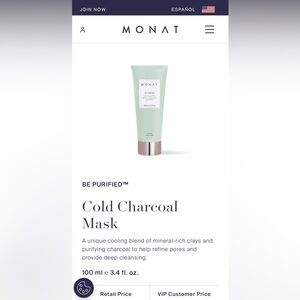 Monat Be Purified Masque New in Box
